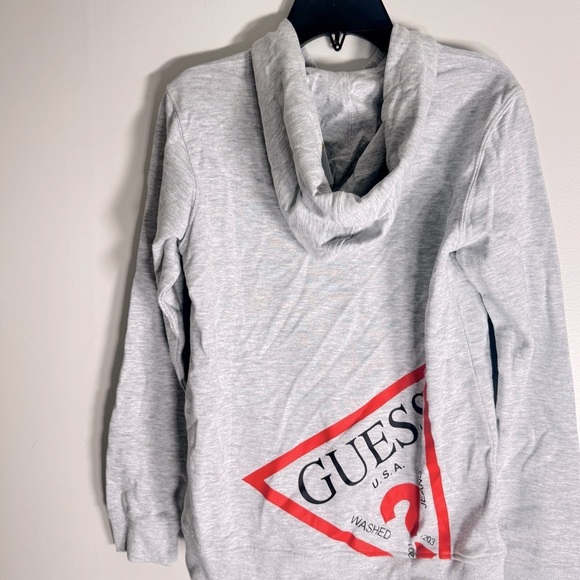 GUESS Big Boys Triangle Logo French Terry Zip Hoodie Guess Kids Hoodies 12, 16 - Picture 6 of 10